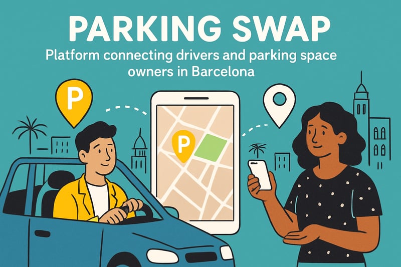 Parking Swap platform connecting drivers and parking space owners in Barcelona
